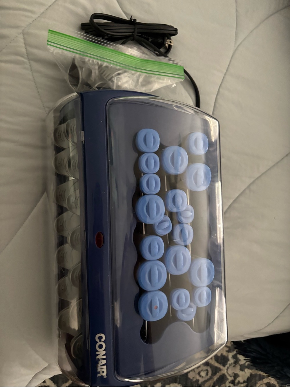 Conair Blue Hot Roller Set with Light Blue Rollers